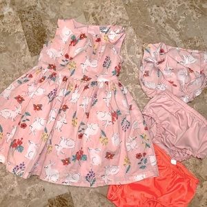 Carters Pink Bunny Easter Dress